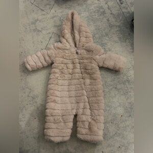 Cozy Cream plush Baby Onesie